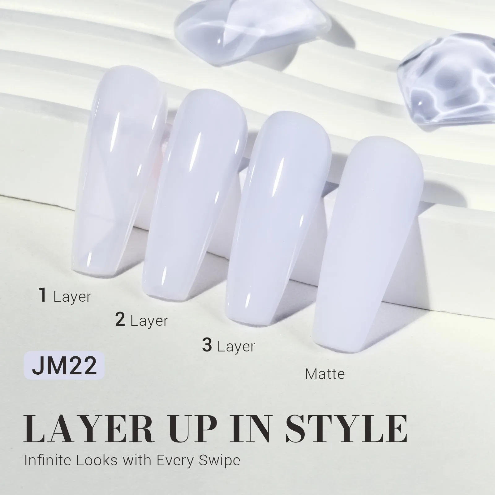 Jeweliver Jelly Gel Nail Polish 0.5 fl oz/15ml - Milky JM22