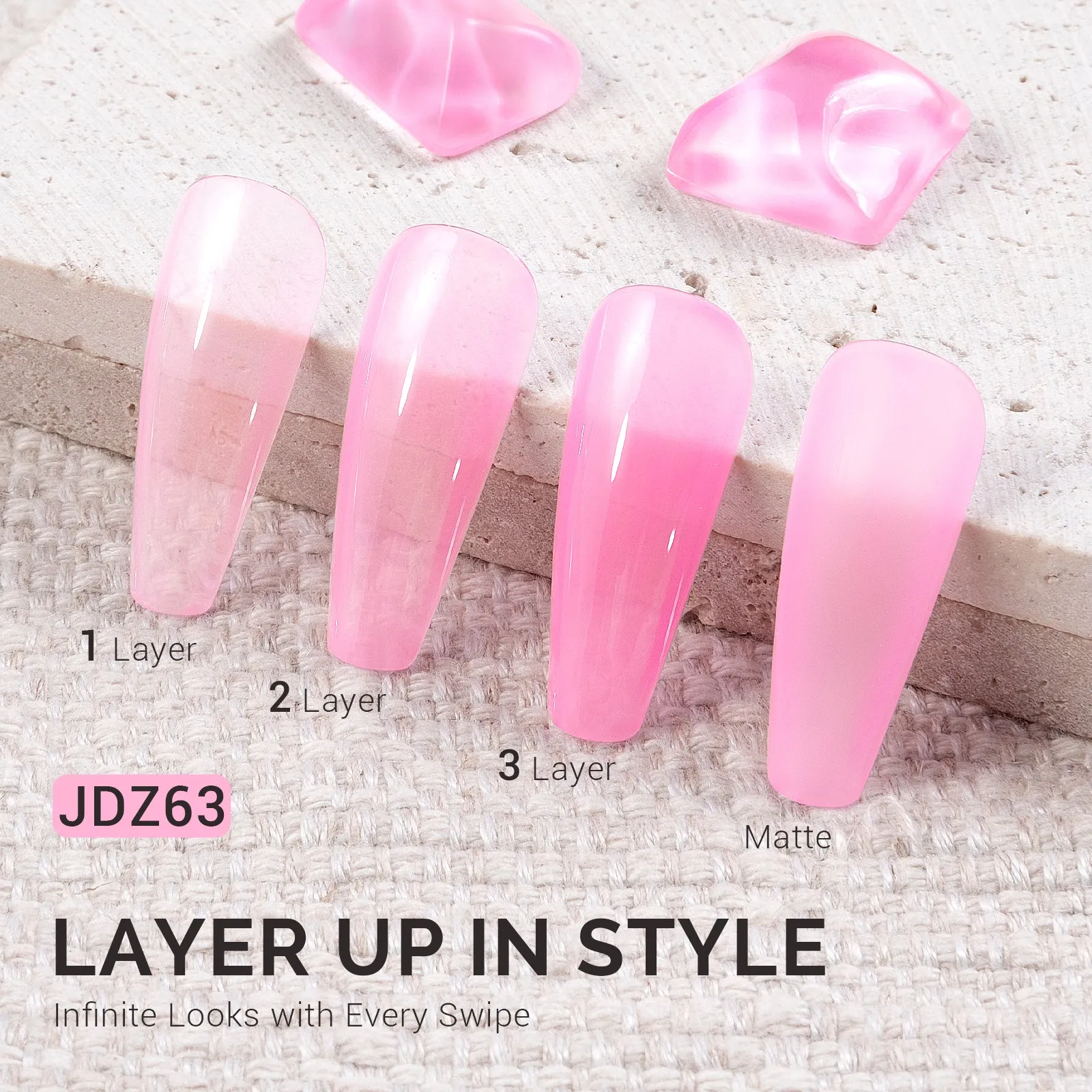 Jeweliver Jelly Gel Polish 15ml - Pink Diamond - JDZ63