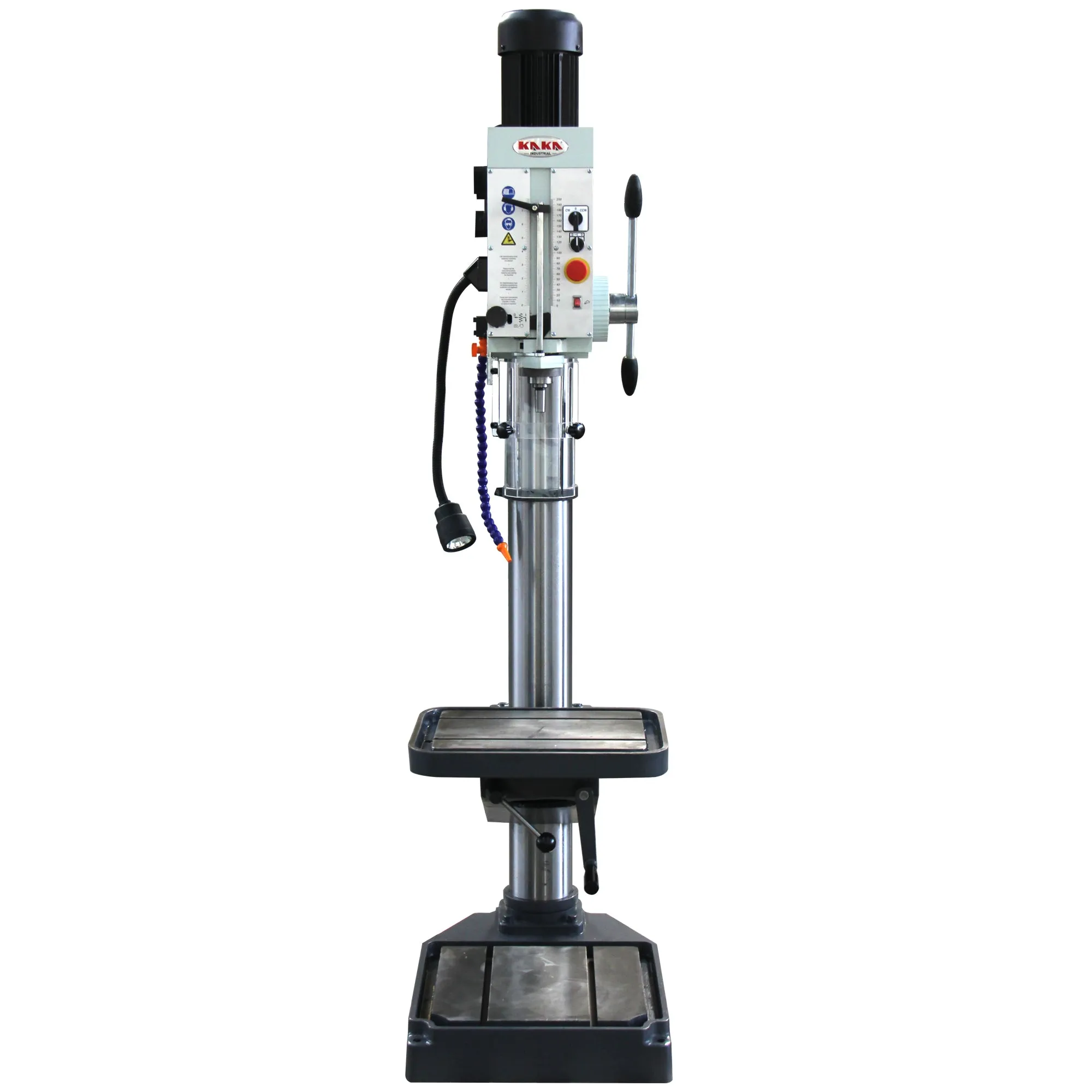 KAKA Industrial GD-40 Gear Head Vertical Drill Press, 8 Steps Speed Adjustable Head Hight Depth DRO Industrial Grade Drilling Tapping Machine with 220V 3 Phase Motor