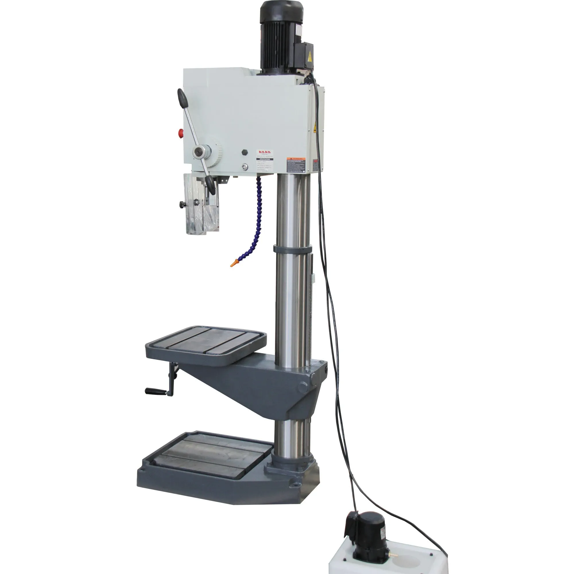 KAKA Industrial GD-40 Gear Head Vertical Drill Press, 8 Steps Speed Adjustable Head Hight Depth DRO Industrial Grade Drilling Tapping Machine with 220V 3 Phase Motor