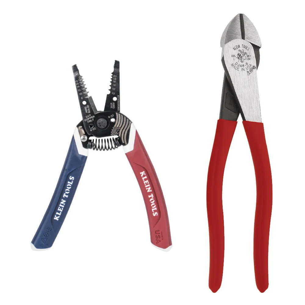 Klein 94156 American Legacy Diagonal Plier and Klein-Kurve Wire Stripper/Cutter