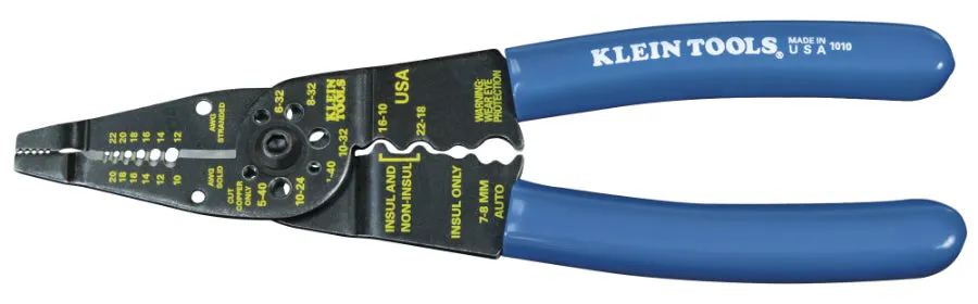 Klein Tools 1010 All Purpose Long Nose Cutter/Crimper, 8-1/4"