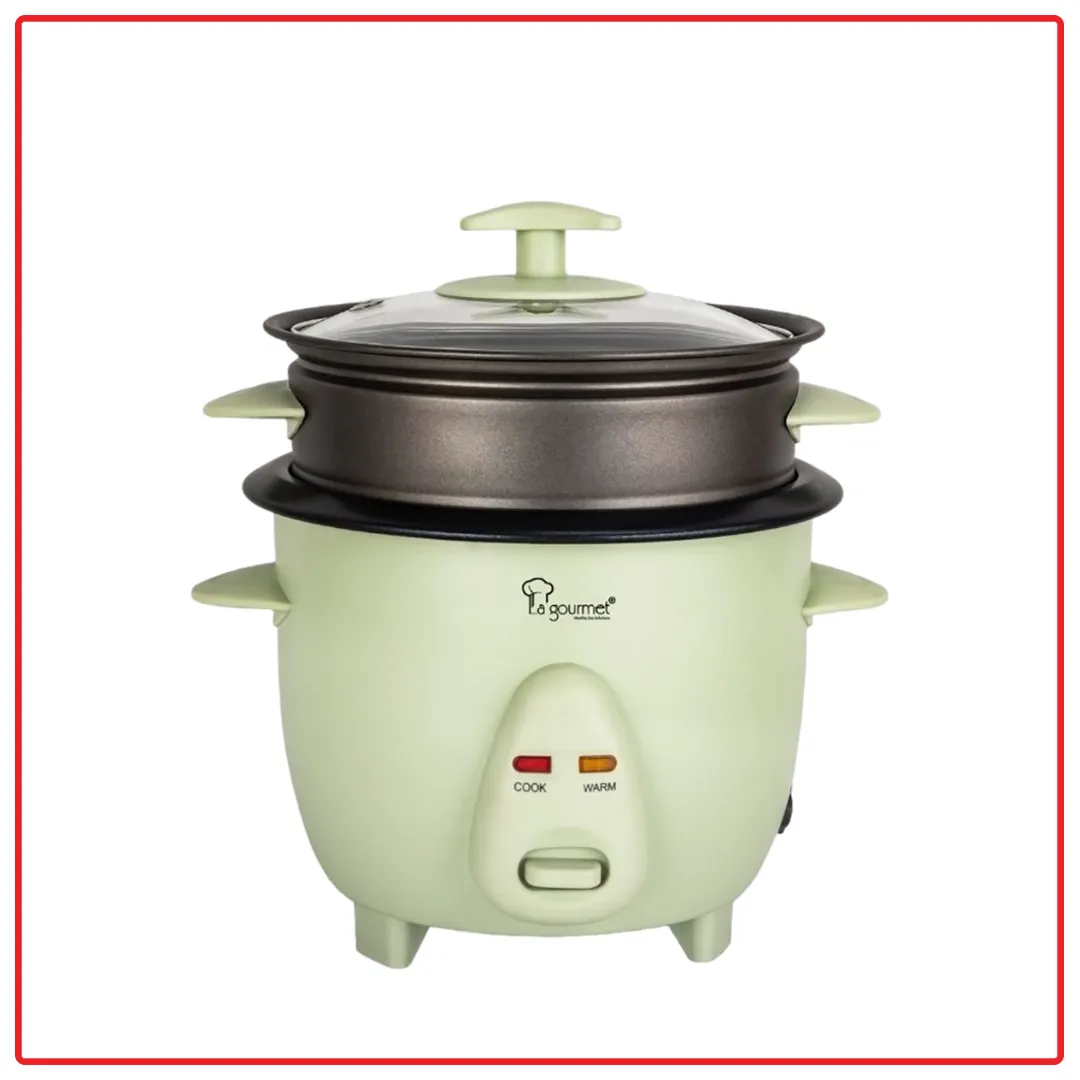 La gourmet RC06B (Variety of Colours) 0.6L Non-Stick Inner Pot & Steamer Rice Cooker