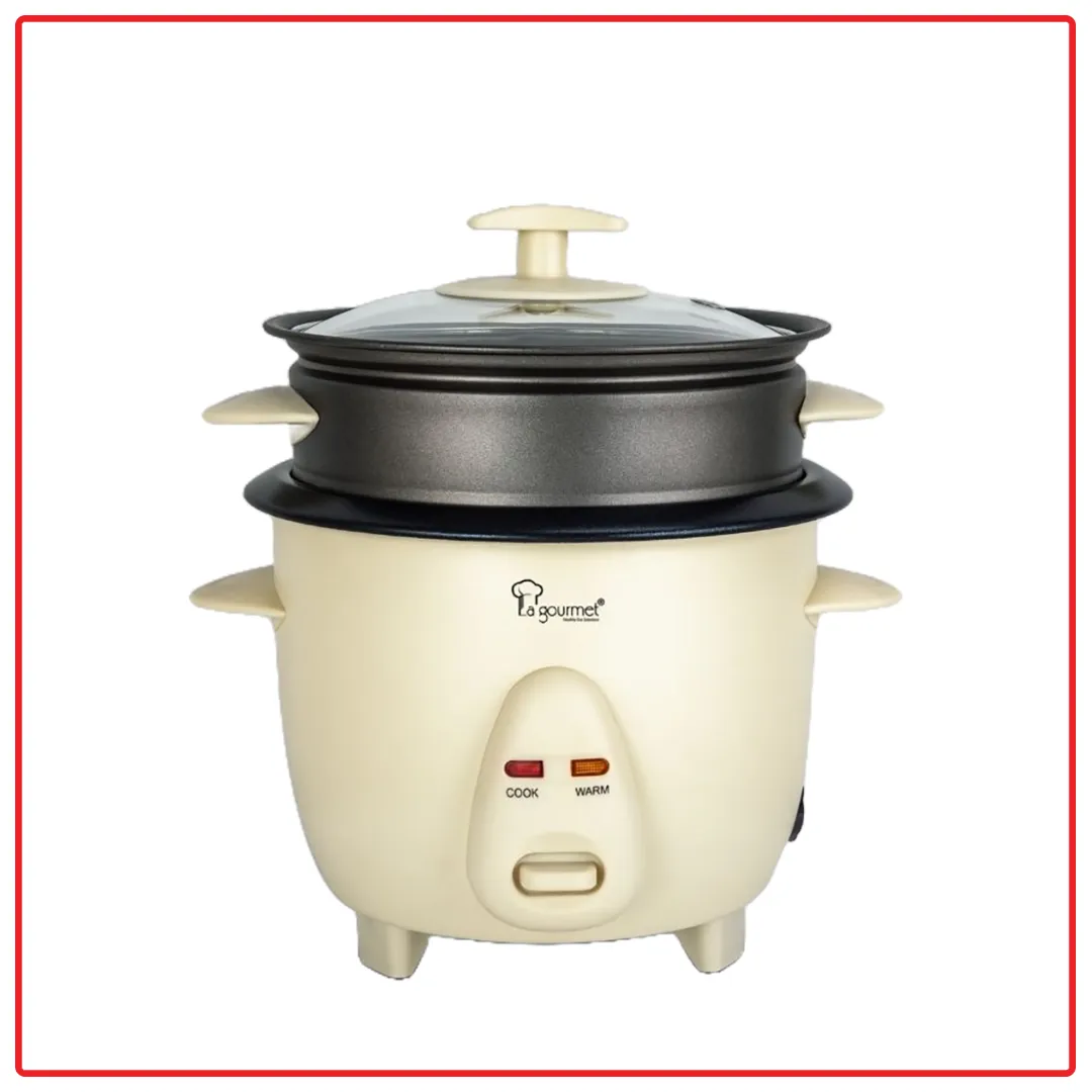 La gourmet RC06B (Variety of Colours) 0.6L Non-Stick Inner Pot & Steamer Rice Cooker