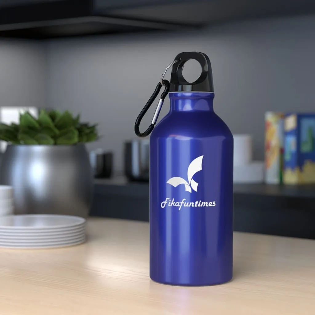 Lightweight Fikafuntimes Sports Bottle with Carabiner Hook