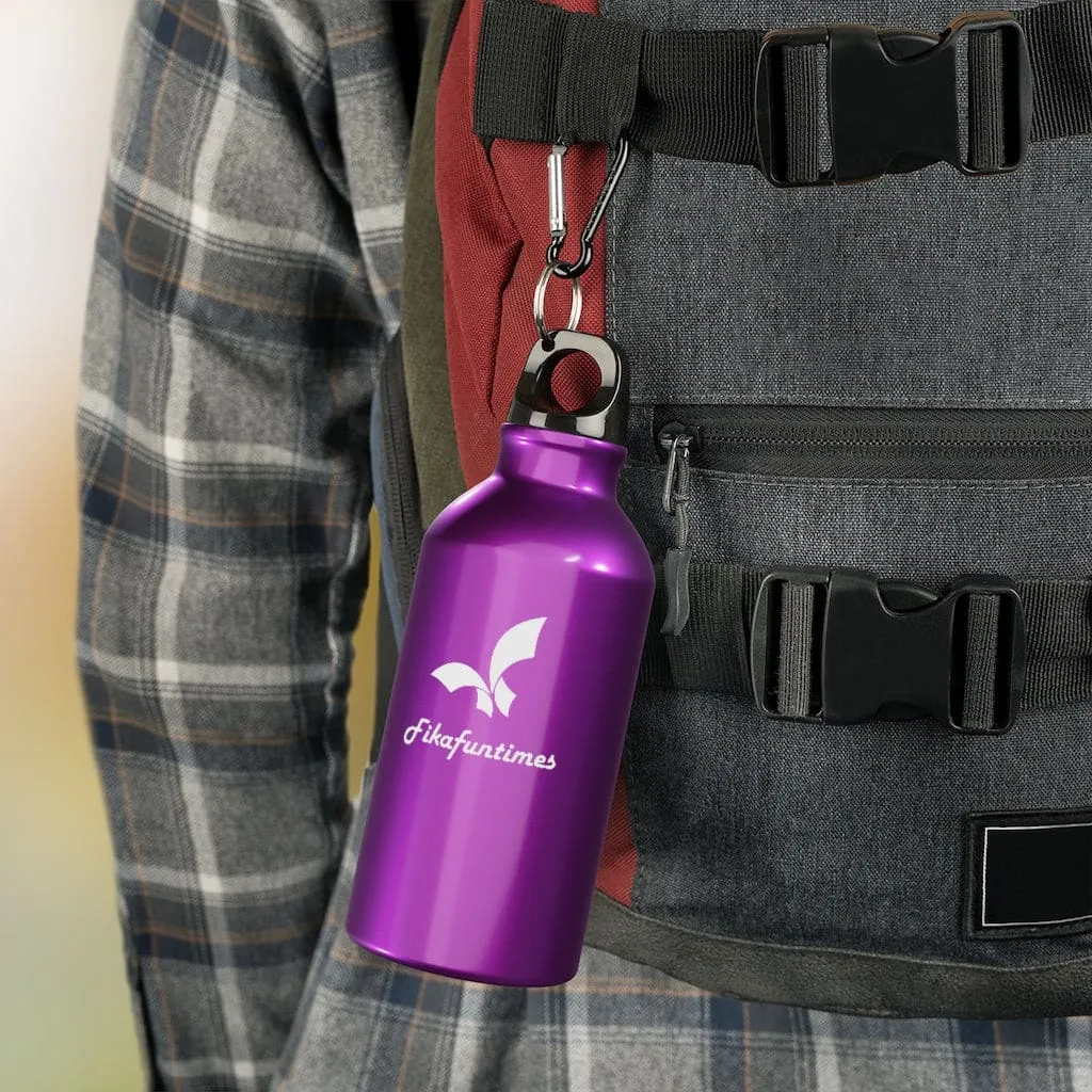 Lightweight Fikafuntimes Sports Bottle with Carabiner Hook