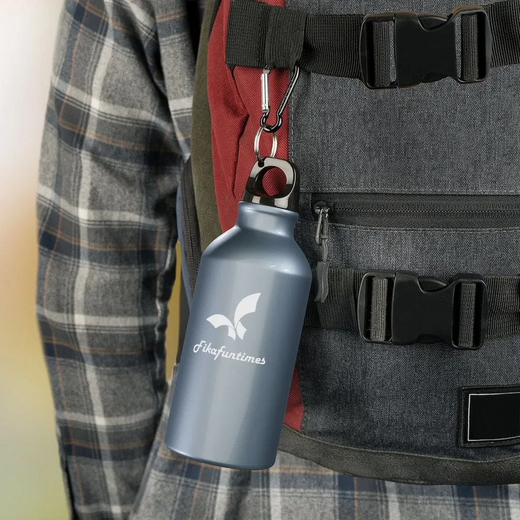 Lightweight Fikafuntimes Sports Bottle with Carabiner Hook