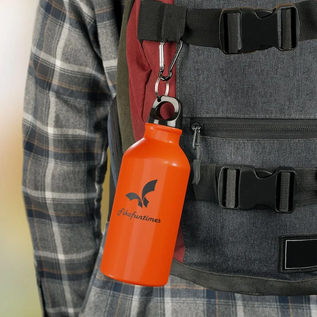 Lightweight Fikafuntimes Sports Bottle with Carabiner Hook