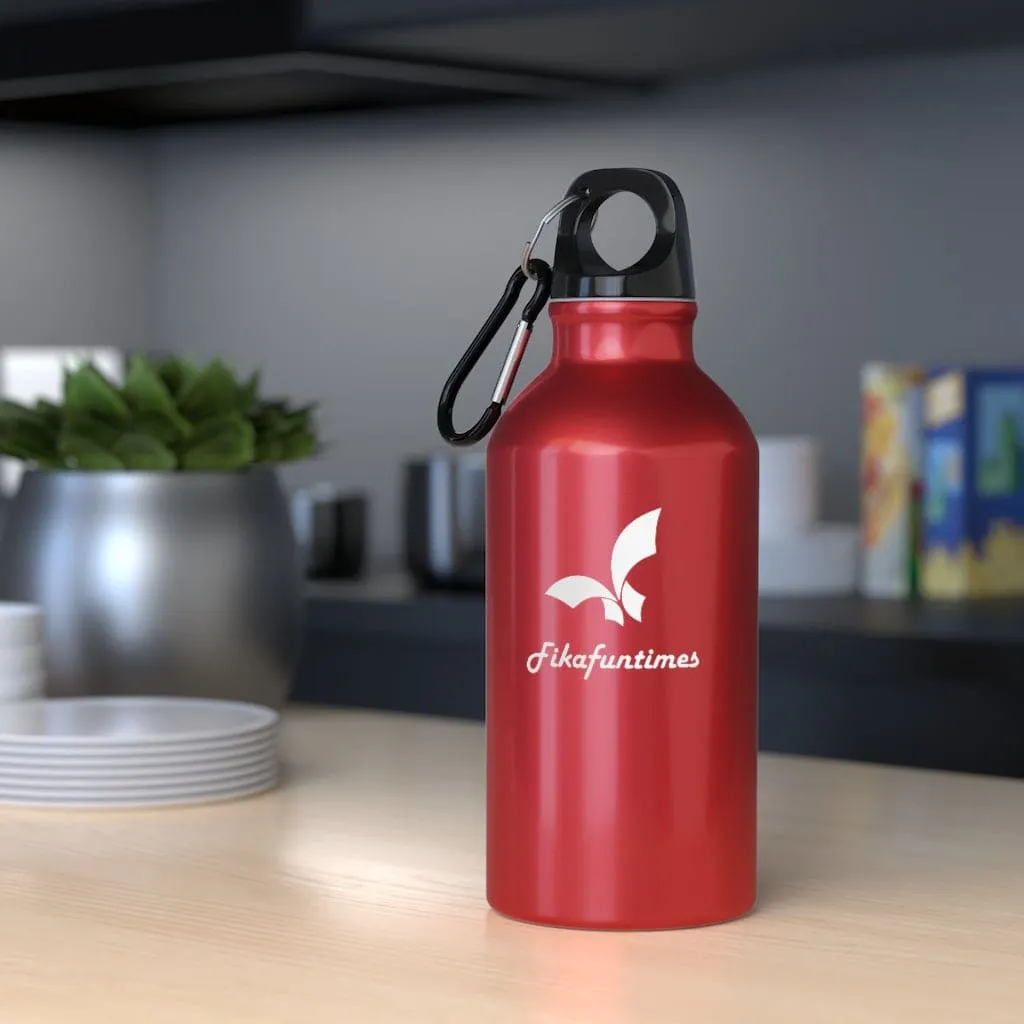 Lightweight Fikafuntimes Sports Bottle with Carabiner Hook