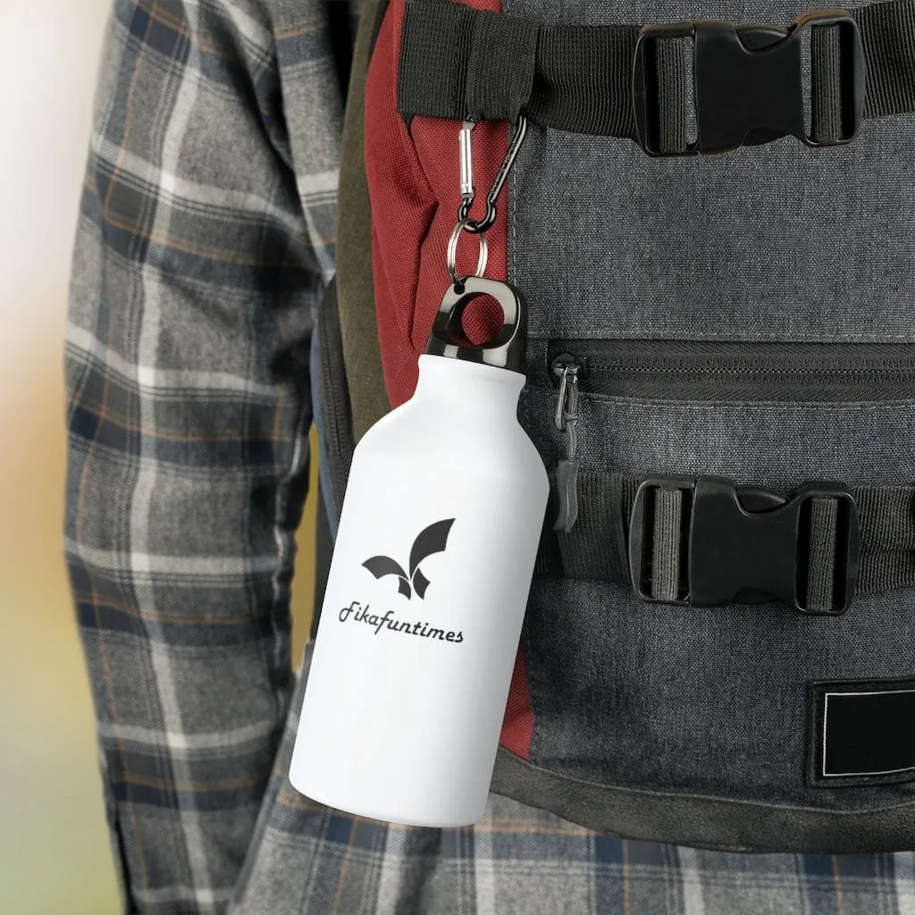 Lightweight Fikafuntimes Sports Bottle with Carabiner Hook