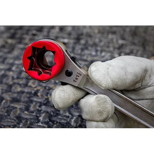 Lineman's High-Leverage Ratcheting Wrench w/ Smooth Strike Face