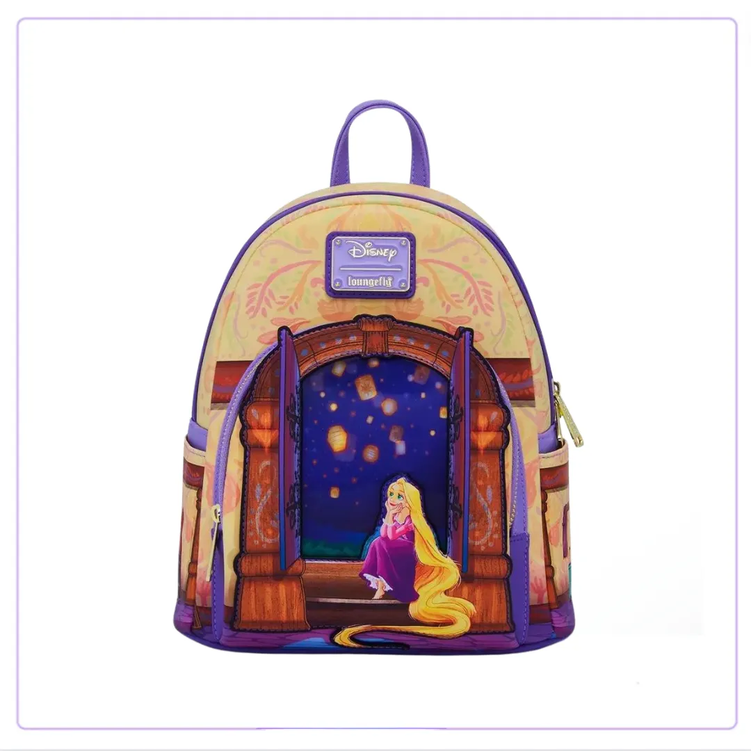 Loungefly Disney Tangled Rapunzel Lenticular Lantern Window Mini Backpack