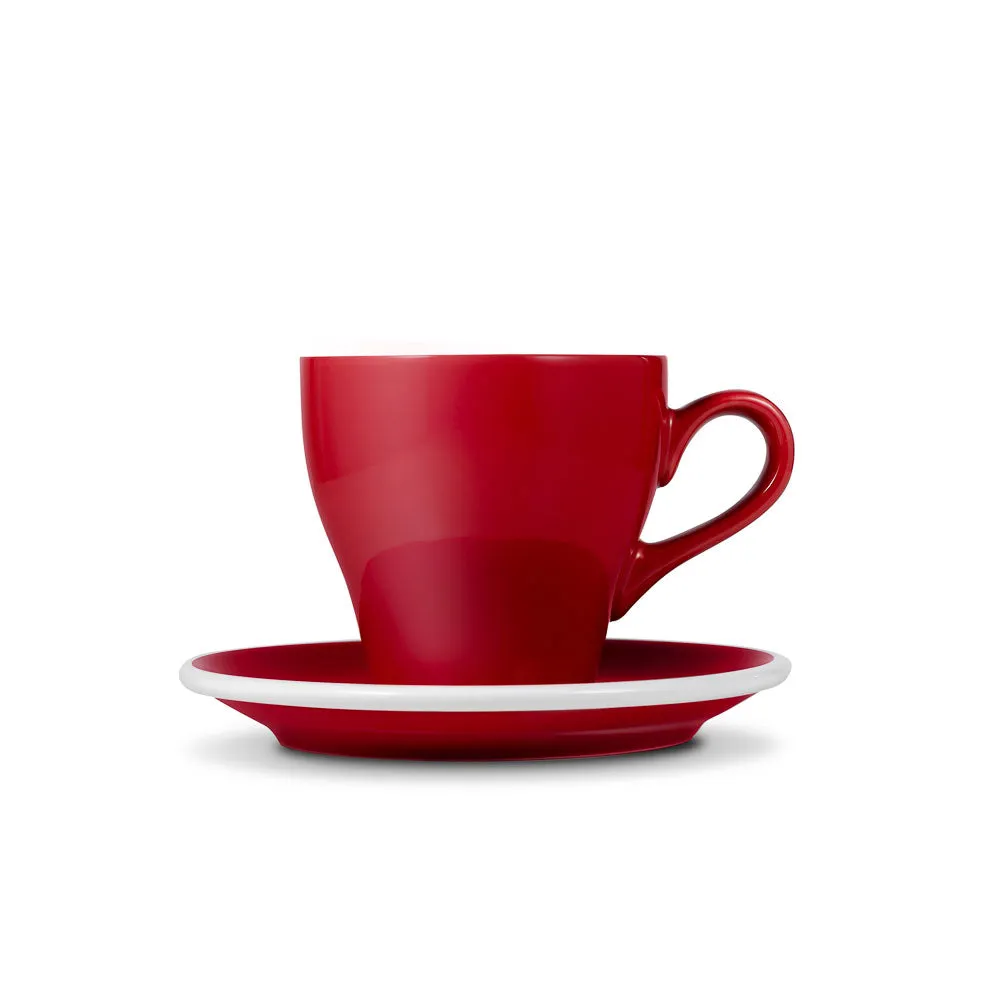 Loveramics Tulip Style Cappuccino Cup & Saucer - Red (6oz/180ml)