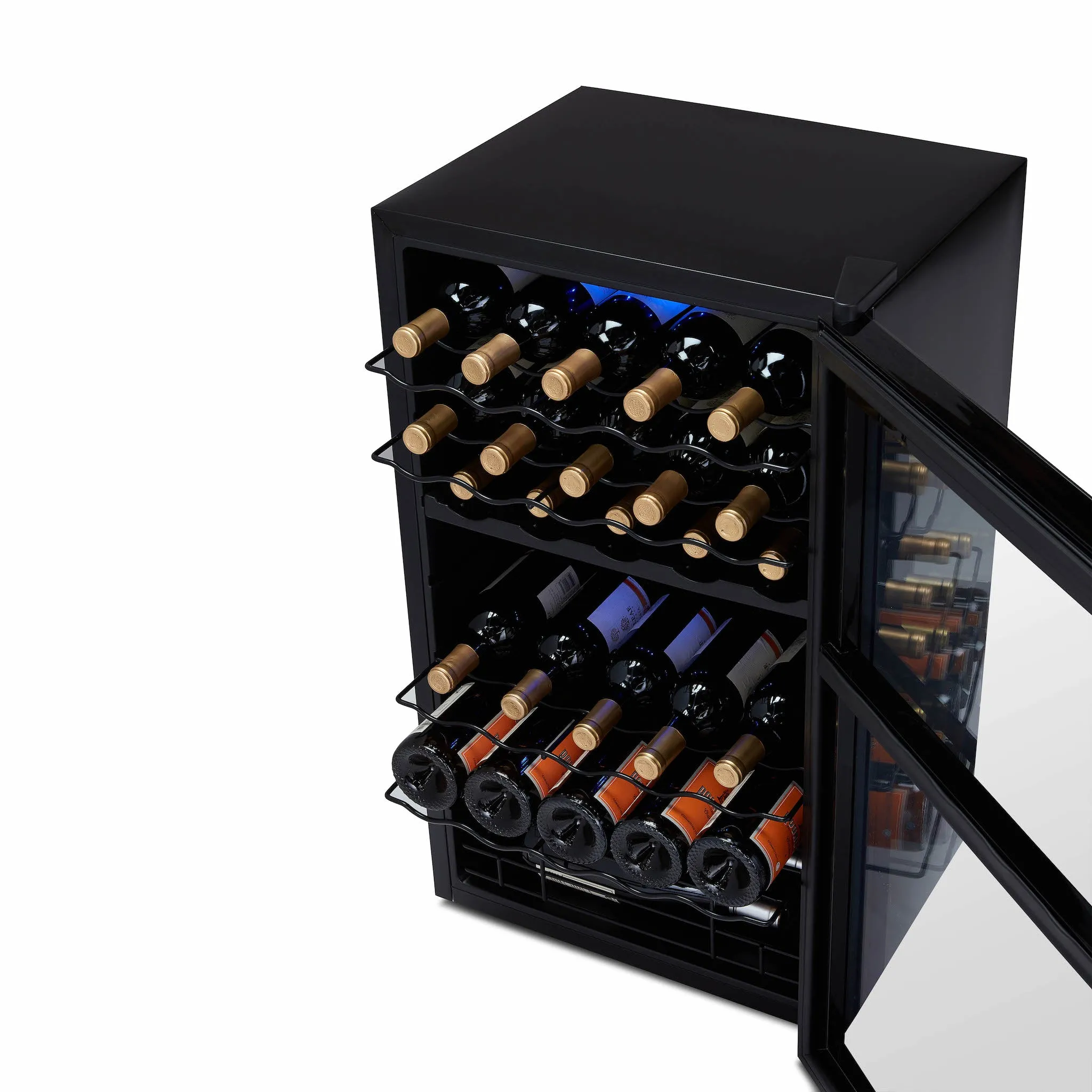 Luma® 33-Bottle 19.5" Black Freestanding Wine Fridge