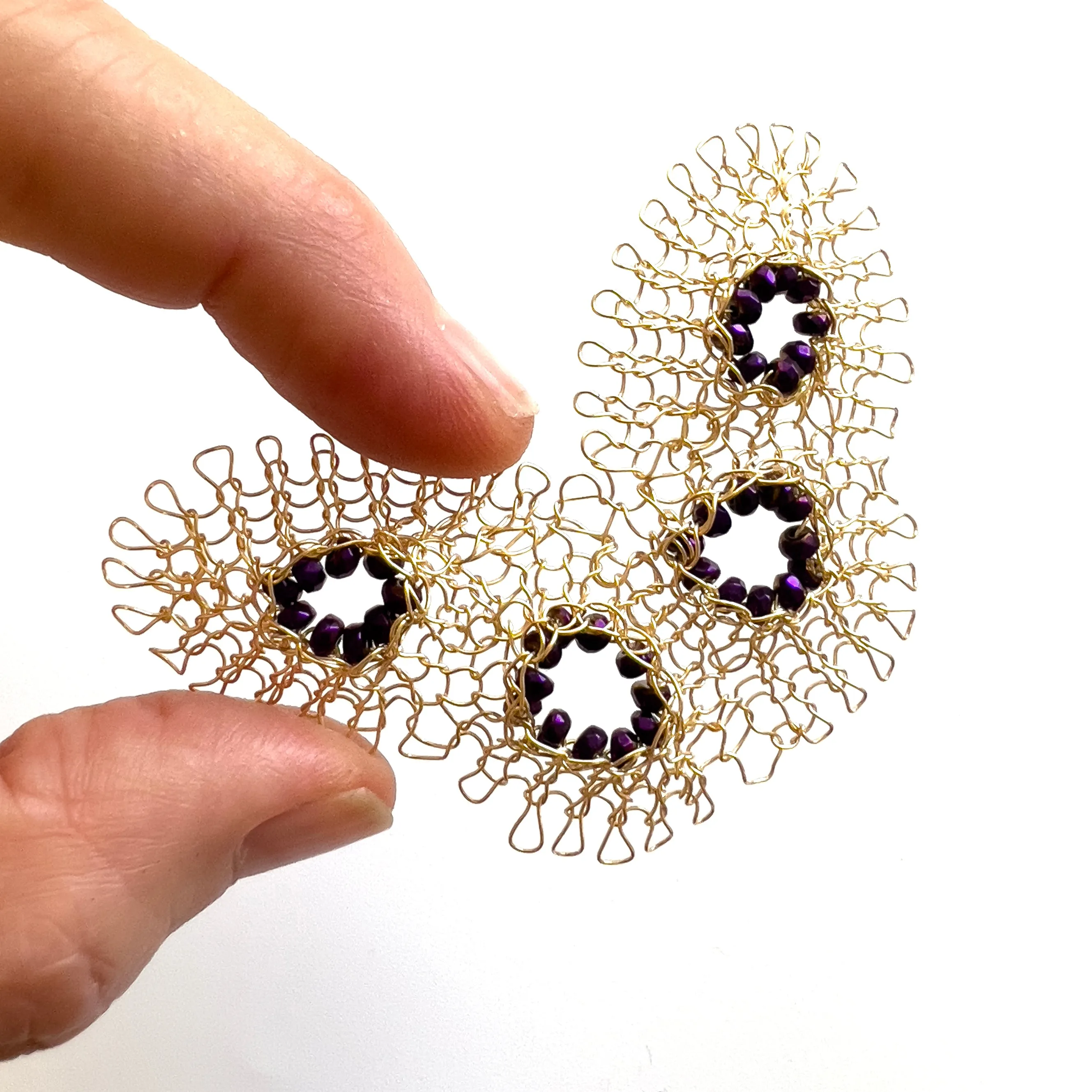 M size Wire Crochet Butterfly pattern - How to crochet a butterfly - jewelry making