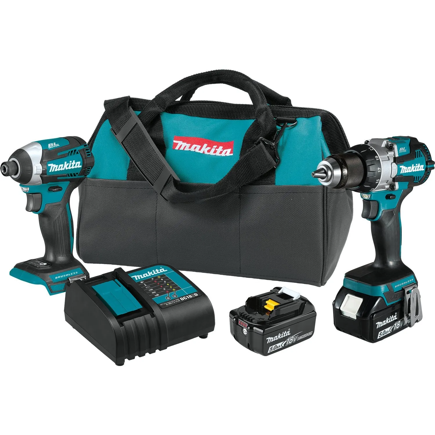 Makita (XT296ST) 18V LXT®  Brushless  2 Pc. Combo Kit (5.0Ah)