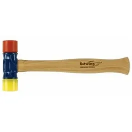 Mallet Hammer, Red & Yellow Rubber, 12-oz.