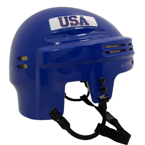 Mark Johnson Autographed Royal Blue Mini Helmet "USA" (#10/10)