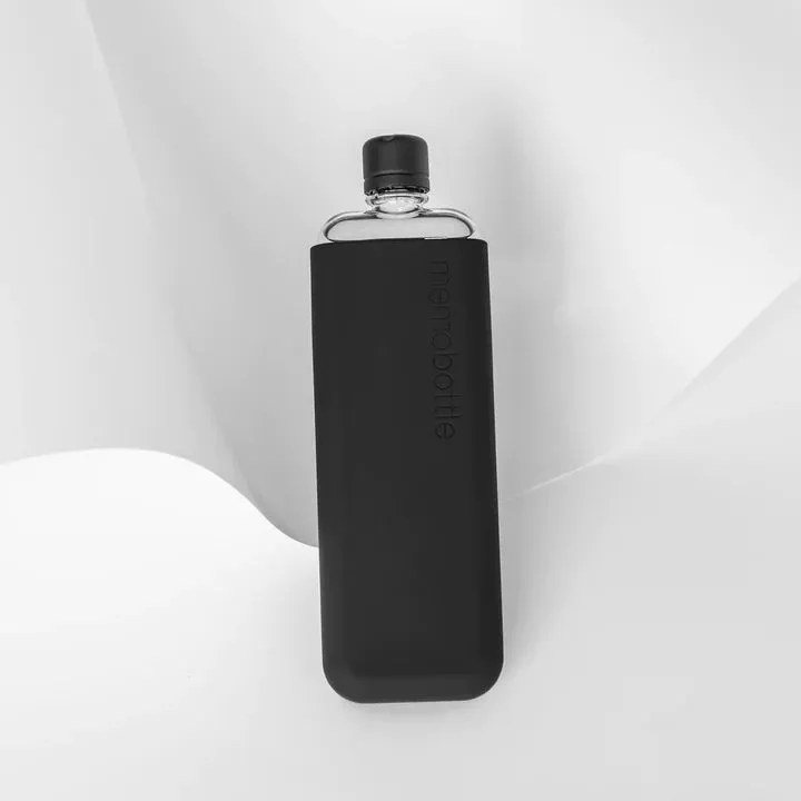 memobottle™ Slim Silicone Sleeve in Black Ink Color