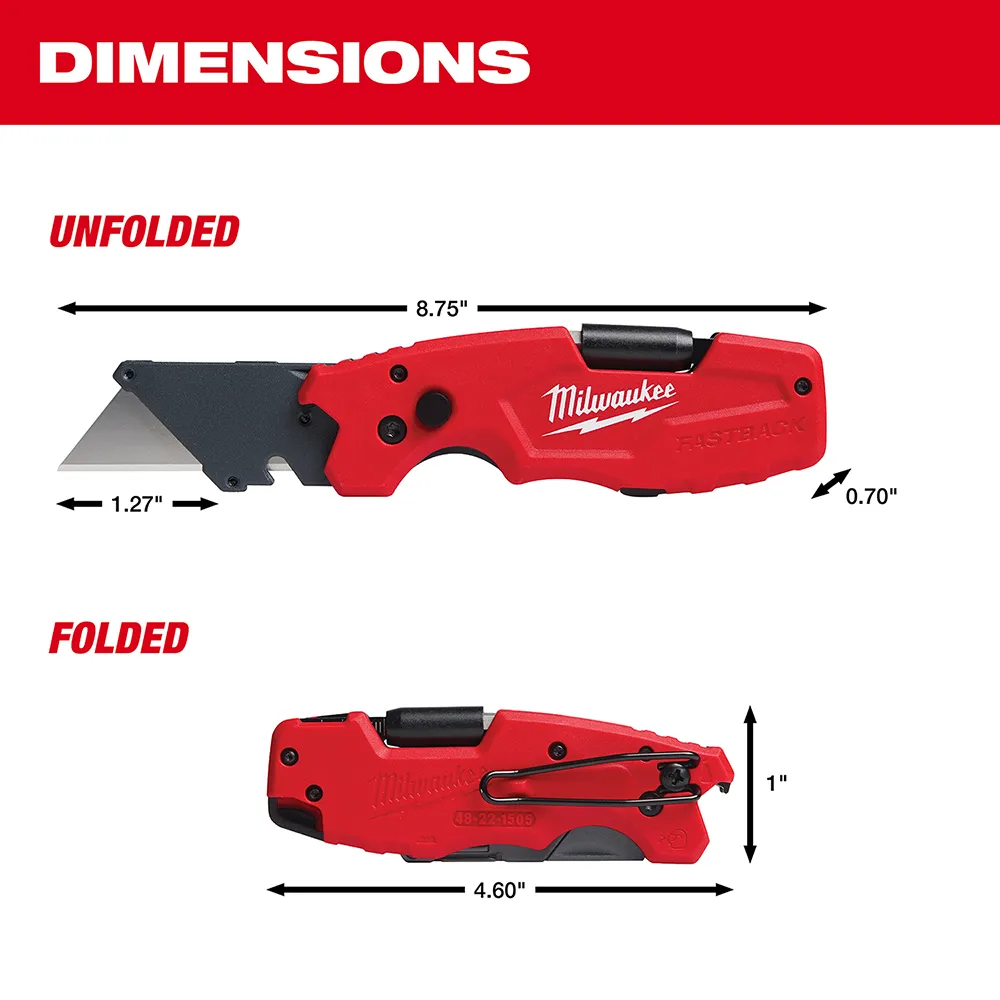 Milwaukee 6" Fastback 1 Folding Utility Knife