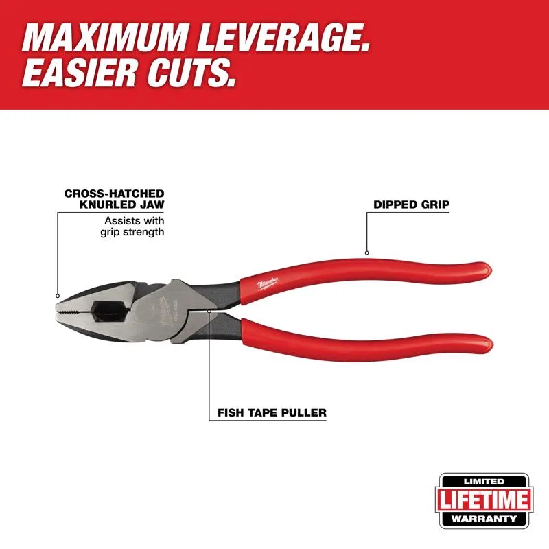 Milwaukee 9 in. Steel Lineman's Pliers