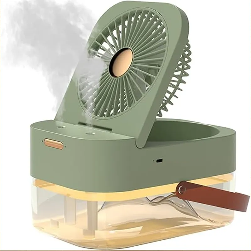 Mini Desktop Dual Spray Humidifier Fan-Ai-13 Green