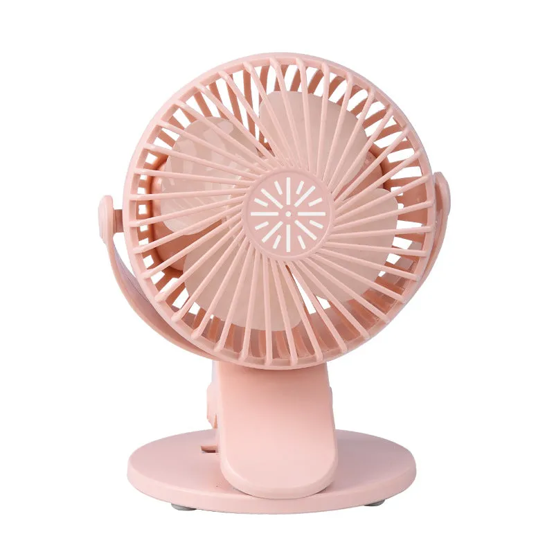 Mini Fan Halter Smart USB Rechargeable Mute Clip Type Portable Handheld Clip Fan