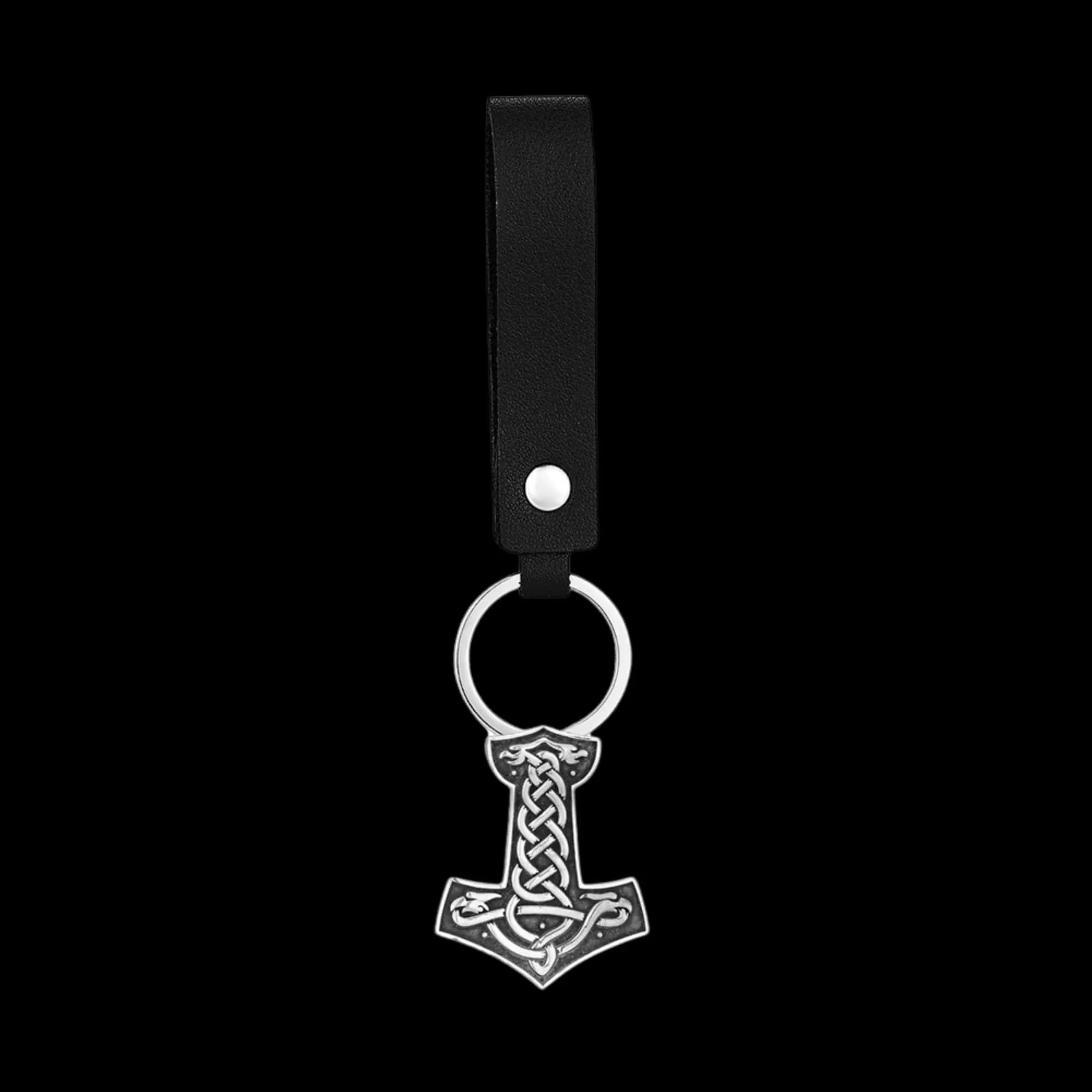 Mjölnir with Knotwork Keychain