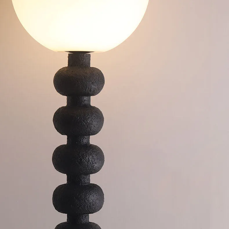 Modern Wabi-sabi Resin Gourd Round Ball Acrylic 1-Light Standing Floor Lamp