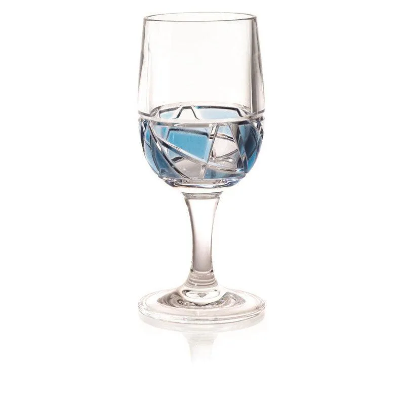 Mosaic 10oz Acrylic Azure Wine Glass