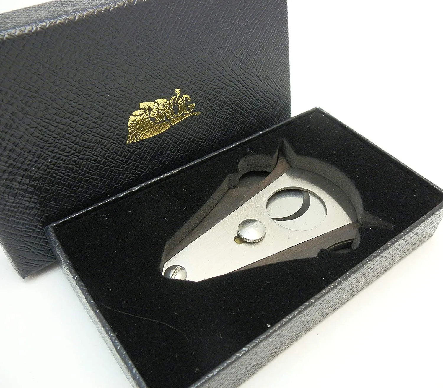 Mrs. Brog Cigar Cutter - Wood and Stainless Steel - Cut and Lock system