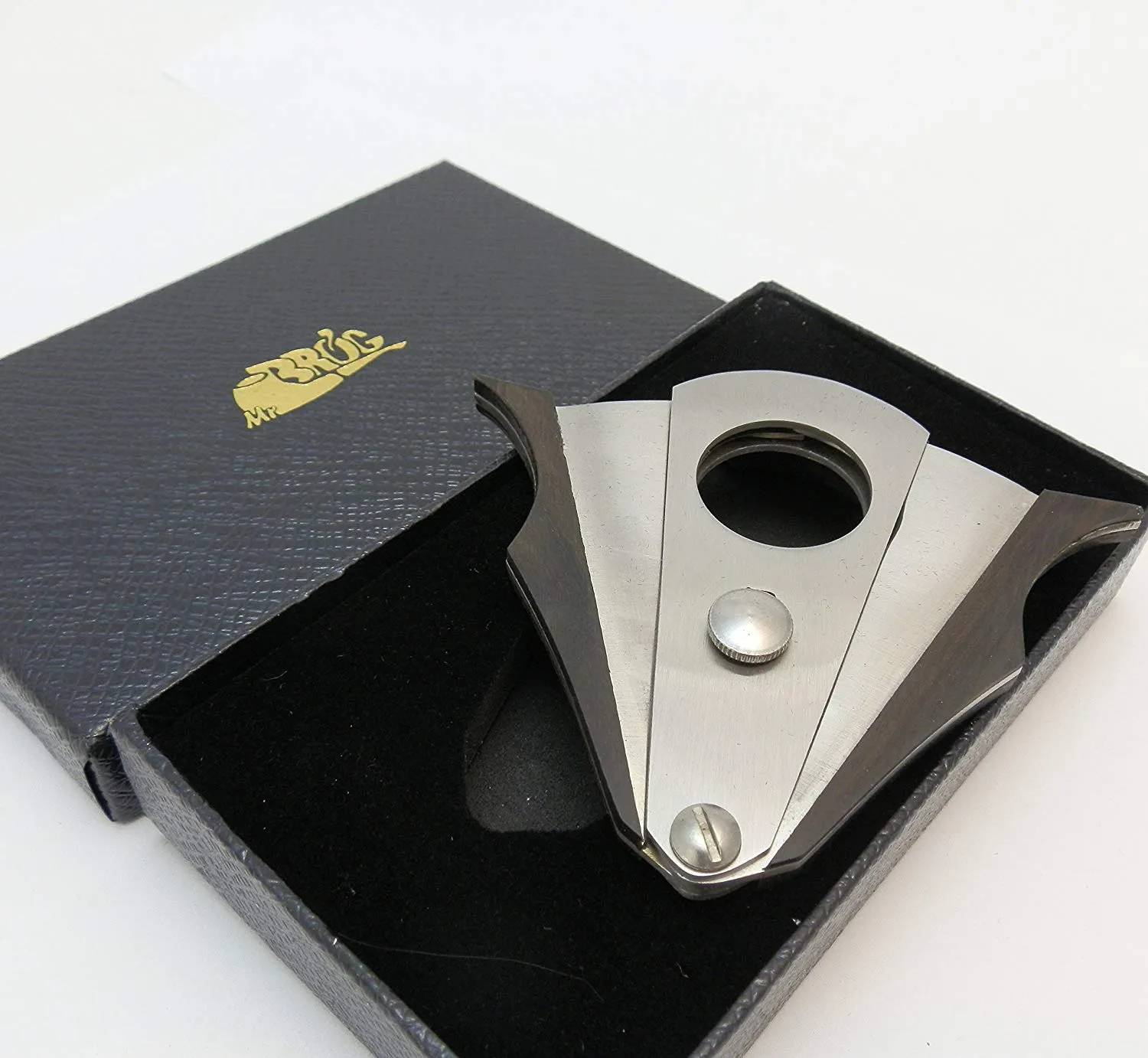 Mrs. Brog Cigar Cutter - Wood and Stainless Steel - Cut and Lock system