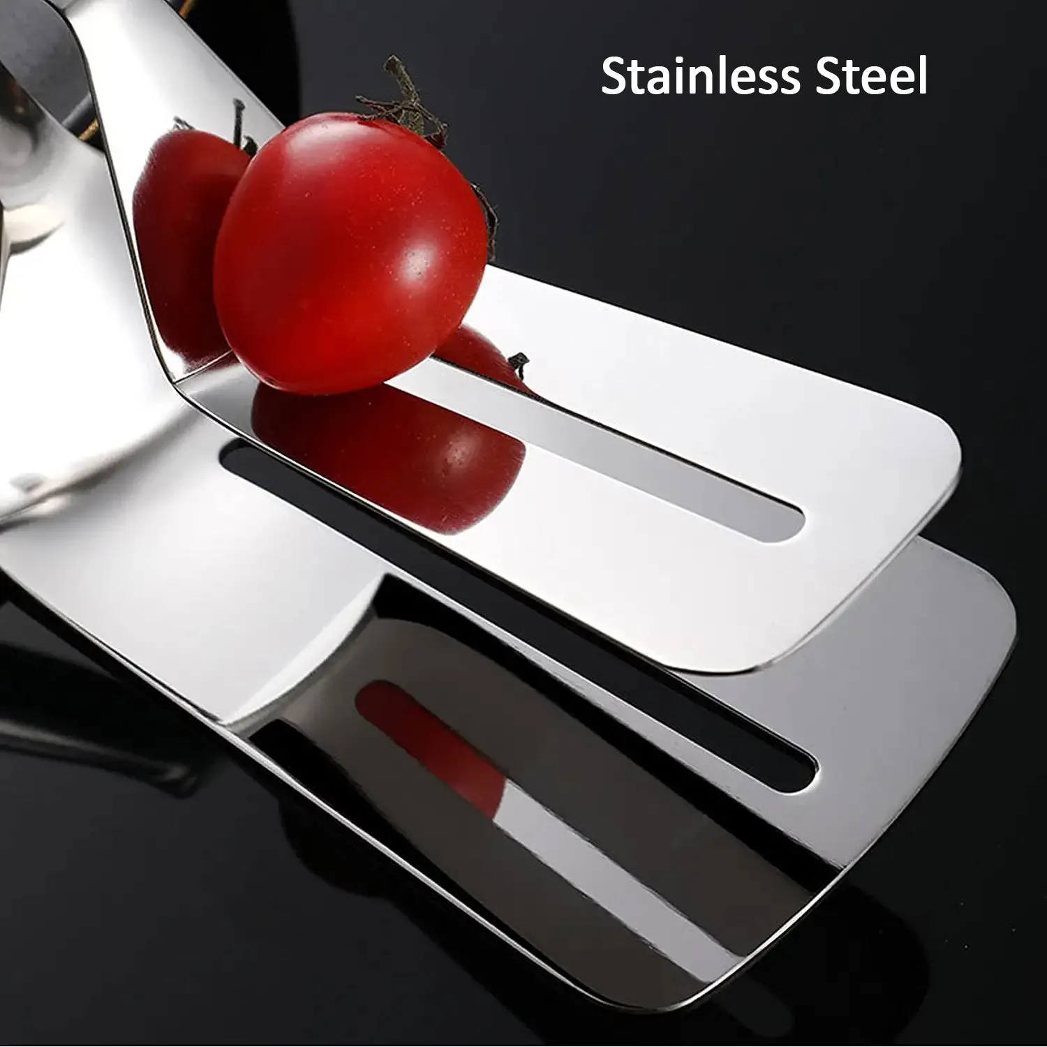 Multifunction Cooking Serving Turner Frying Food Tong. Stainless Steel Steak Clip Clamp BBQ Kitchen Tong.