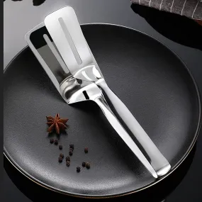 Multifunction Cooking Serving Turner Frying Food Tong. Stainless Steel Steak Clip Clamp BBQ Kitchen Tong.