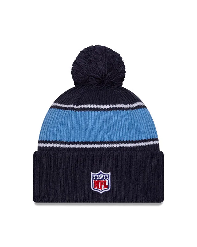 New Era Men's NFL Tennessee Titans Sideline 24 Sport Pom Knit Toque