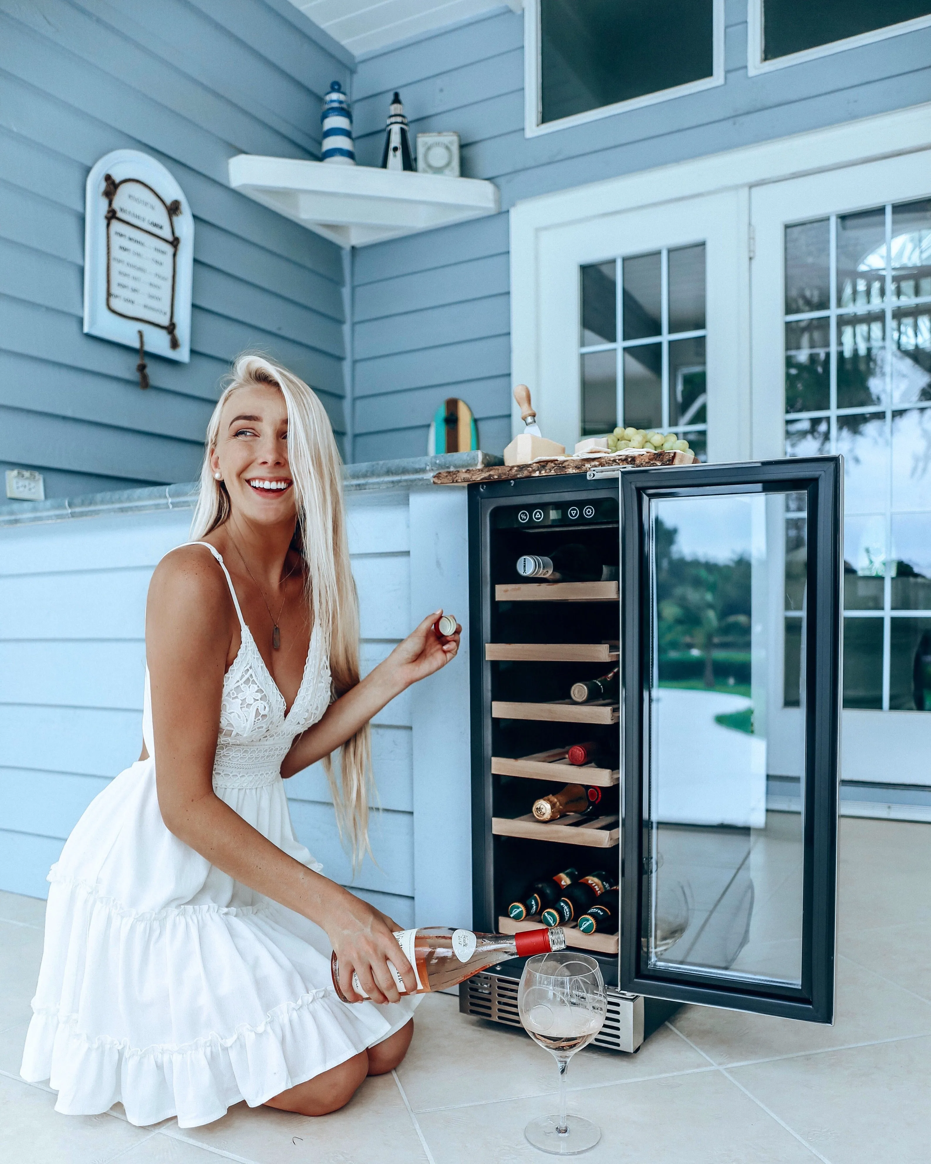 Newair® 29-Bottle 14.8" Stainless Steel Built-In Dual Zone Wine Fridge