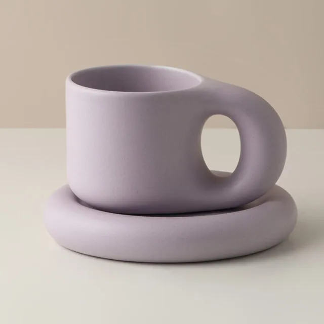 Nordic Ceramic Handle Handmade Mug