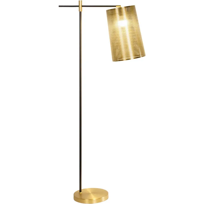 Nordic Luxury Gold Cylinder Iron 1-Light Standing Floor Lamp