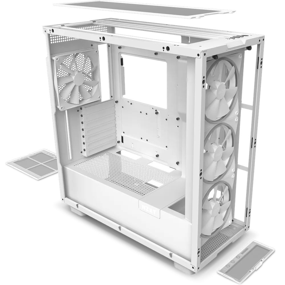 NZXT H7 ELITE (2023) Matte White 啞光白色 ARGB Tempered Glass ATX Case CM-H71EW-02