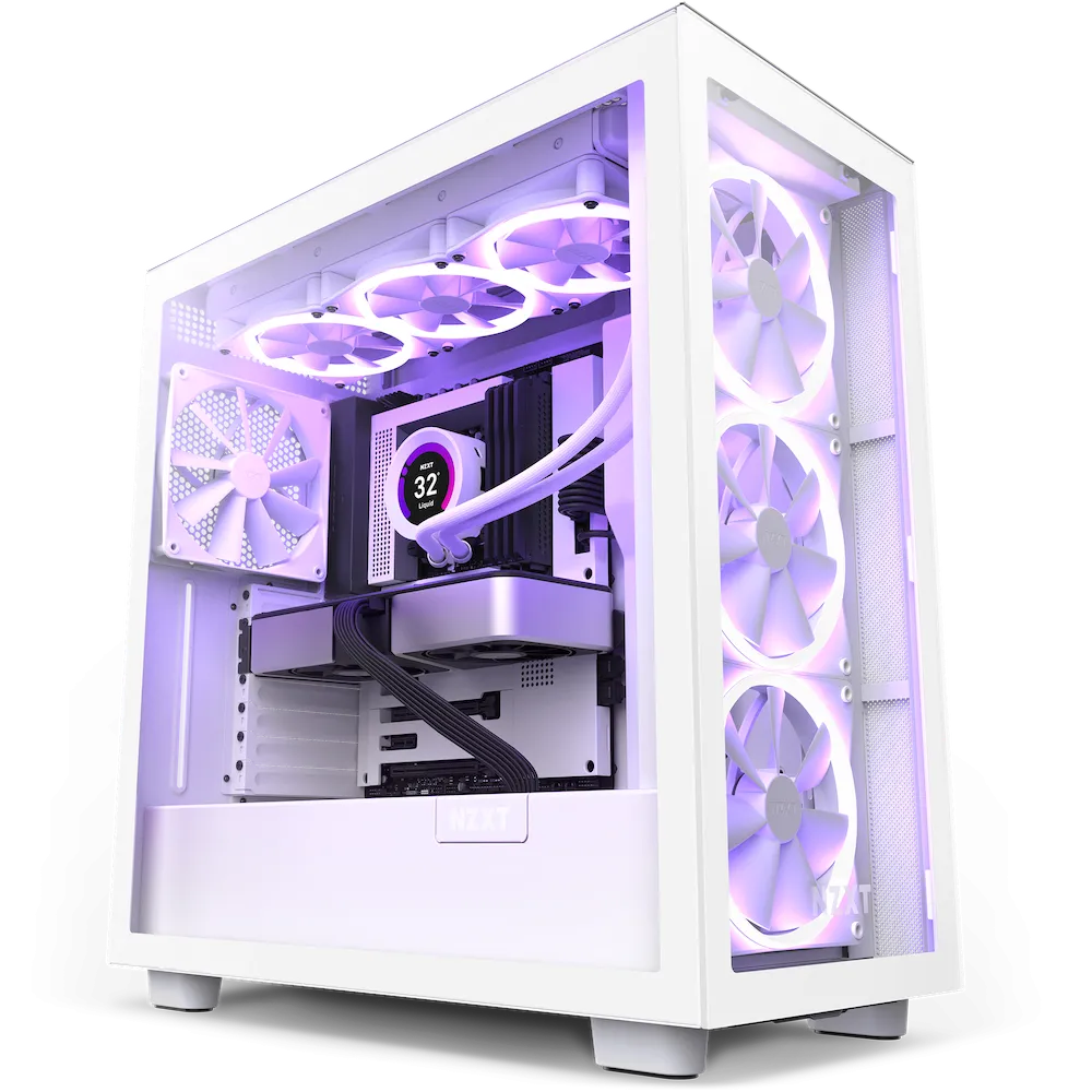 NZXT H7 ELITE (2023) Matte White 啞光白色 ARGB Tempered Glass ATX Case CM-H71EW-02