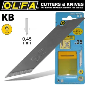 OLFA OLFA BLADES KB 25/PACK 6MM BLA KB