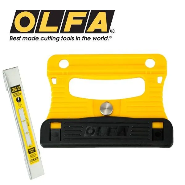 Olfa Professional Glass Scraper c/w 3x Spare Blades