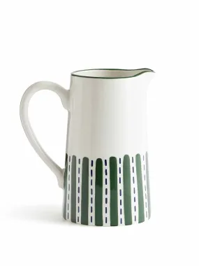 Patterned earthenware jug