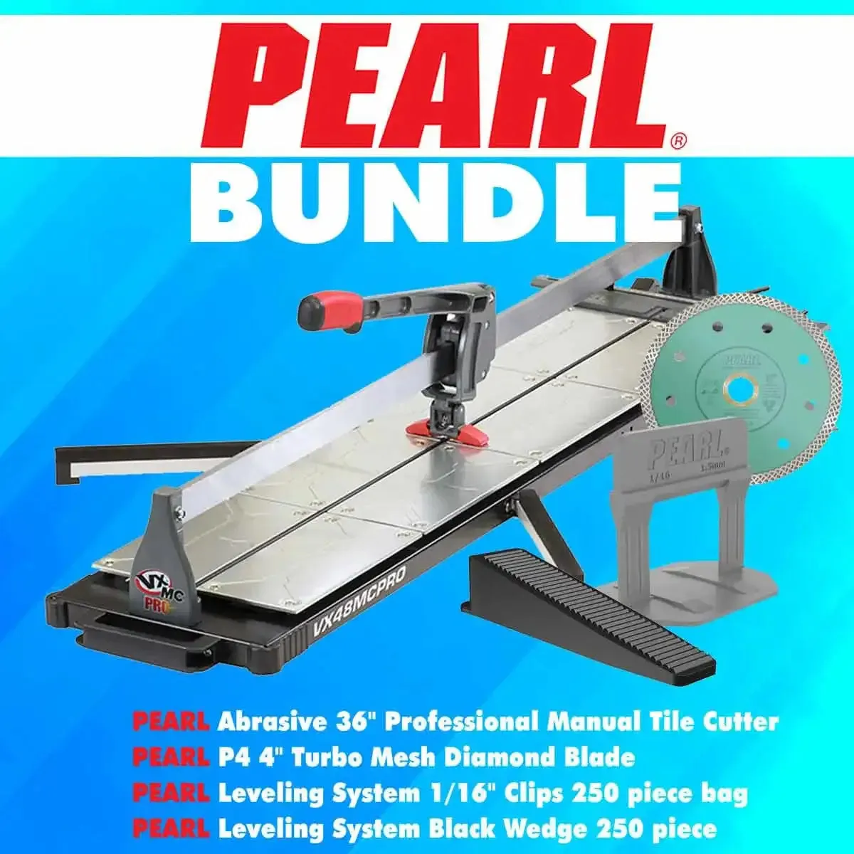 Pearl VX36MCPRO 36" Tile Cutter Bundle