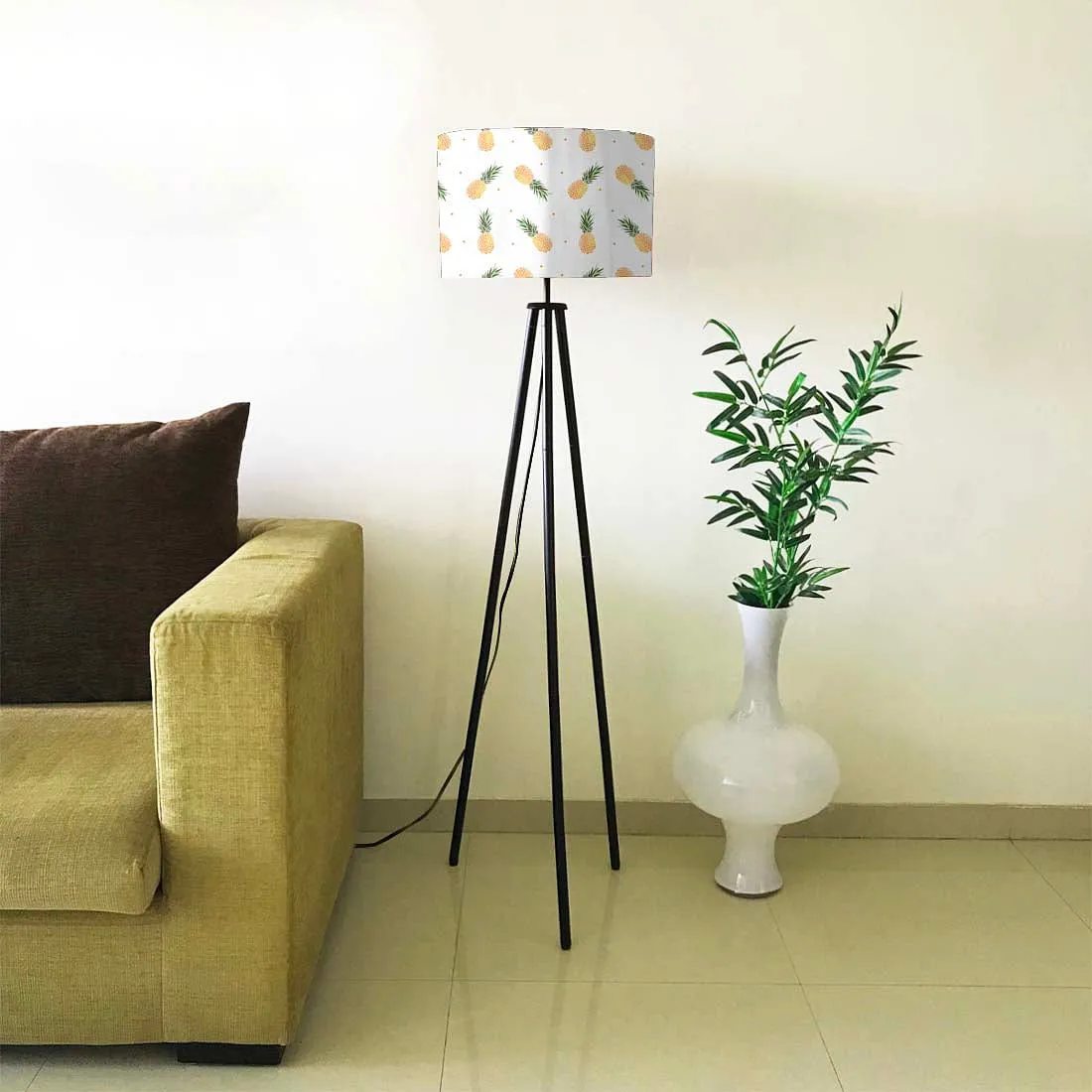 Pineapples Tripod Standing Floor Lamp for Kids Room