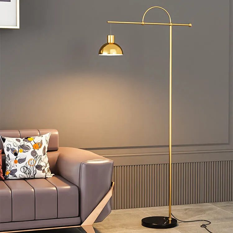 Post-modern Creative Fishing Rod Dome Shade 1-Light Standing Floor Lamp