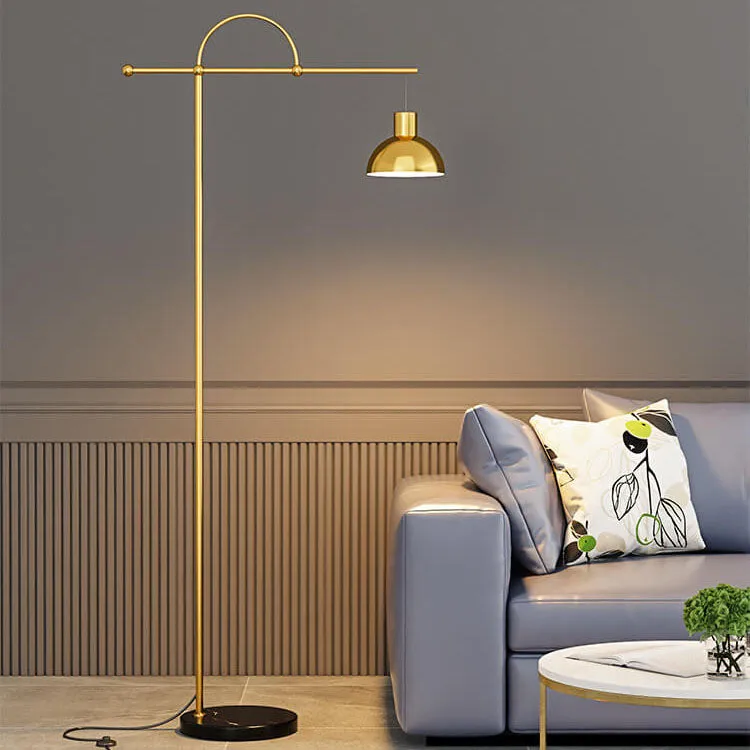 Post-modern Creative Fishing Rod Dome Shade 1-Light Standing Floor Lamp