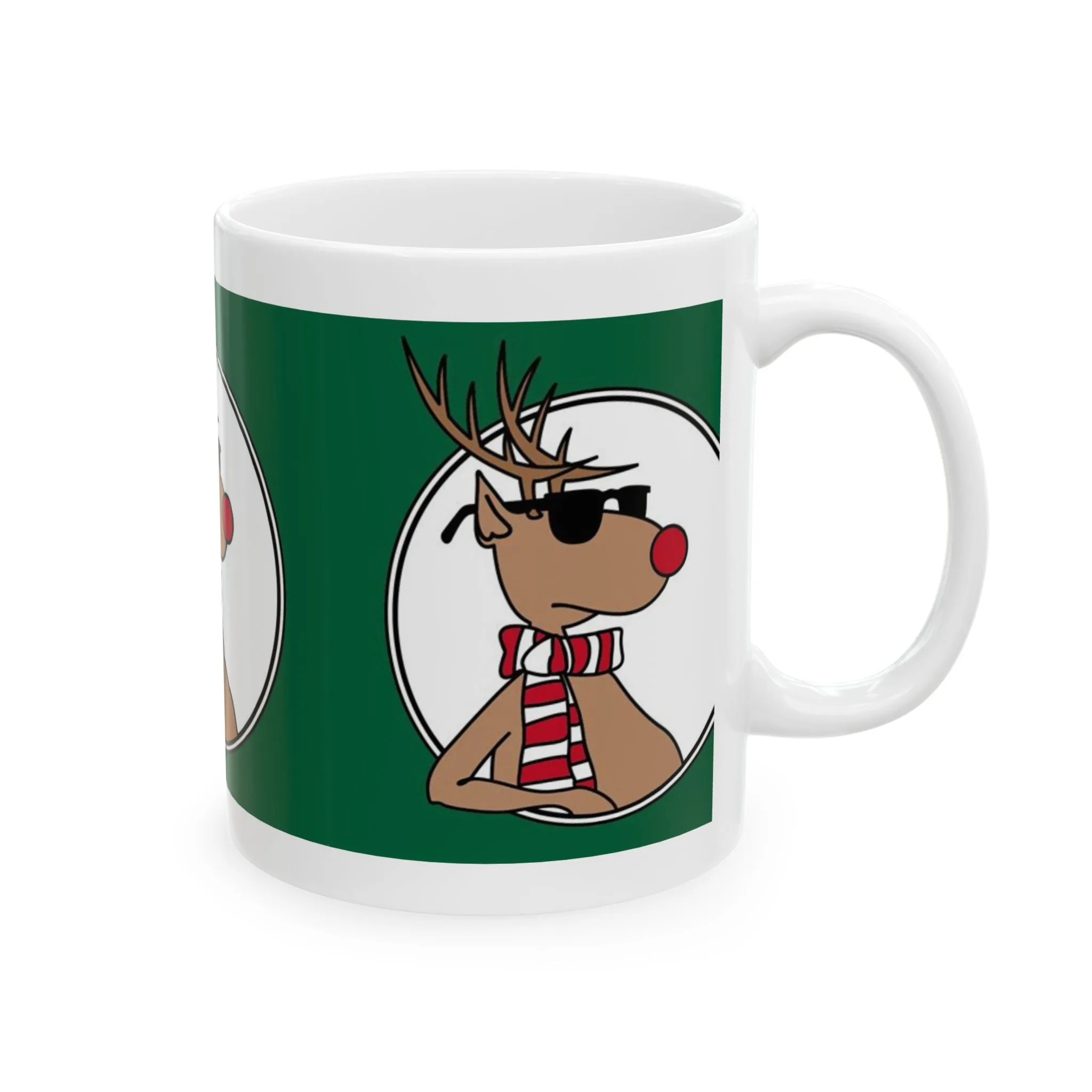 Princess Grace Cool Reindeer Ceramic Mug - Perfect for Holiday Cheer & Gift Giving