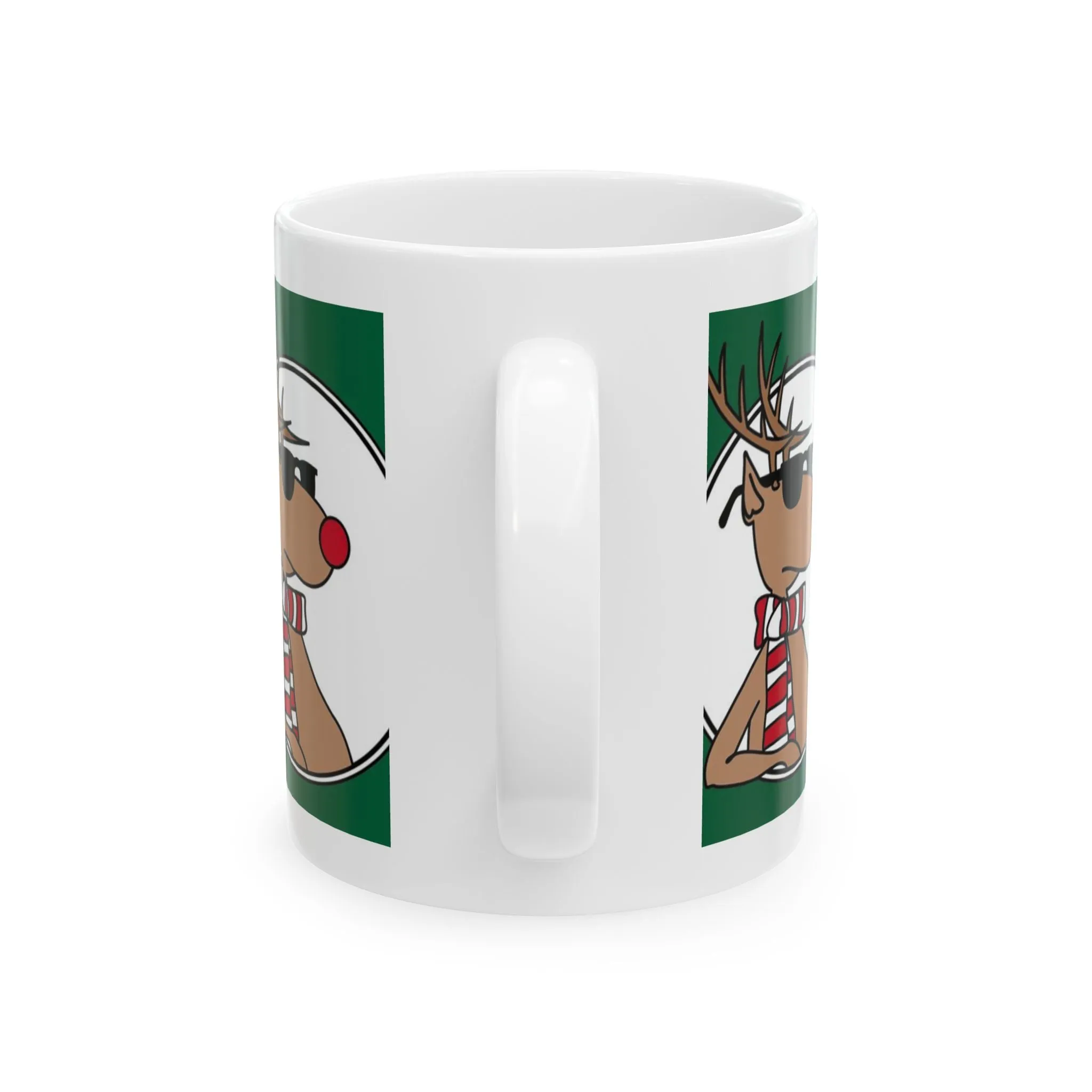 Princess Grace Cool Reindeer Ceramic Mug - Perfect for Holiday Cheer & Gift Giving