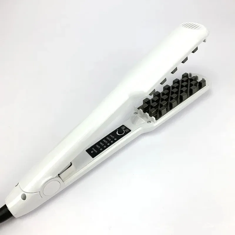 Professional Fluffy Corn Perm Volumizing Hair Iron Straightener Comb Increase Hair Volume Fluffy Hair Straightener Flat Irons